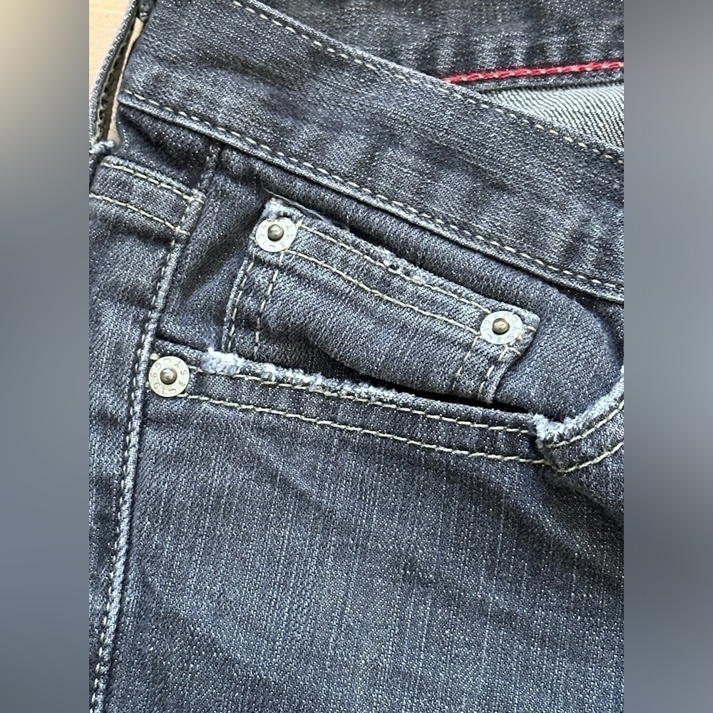 Gap Original Straight Leg Stretch Blue Denim Jeans Distressed Flaw No Tags Size - Picture 5 of 7